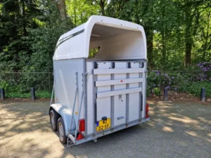 Atec 2 paards aluminium trailer met veulenrek