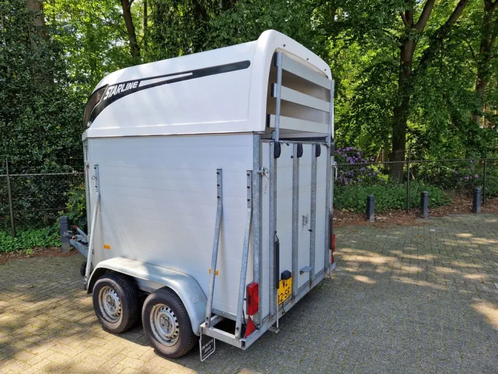 Atec 2 paards aluminium trailer met veulenrek
