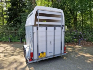 Atec 2 paards aluminium trailer met veulenrek