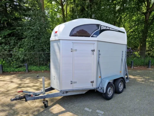 Atec 2 paards aluminium trailer met veulenrek