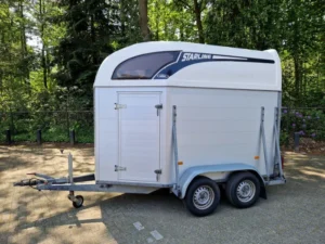 Atec 2 paards aluminium trailer met veulenrek