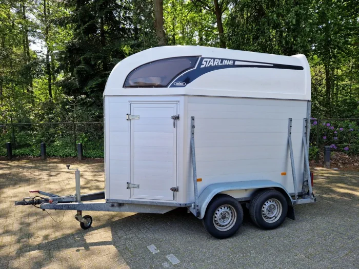 Atec 2 paards aluminium trailer met veulenrek