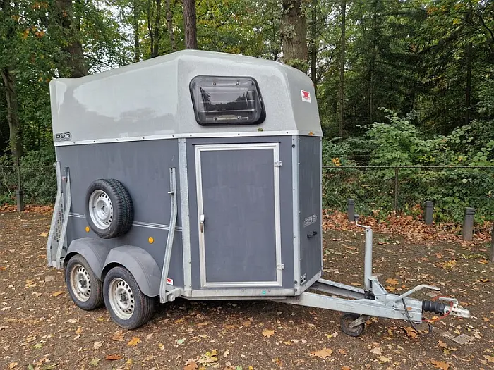 2 paards houten Bockmann Duo trailer