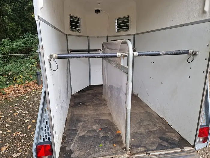 2 paards houten Bockmann Duo trailer