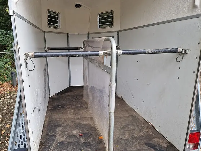 2 paards houten Bockmann Duo trailer